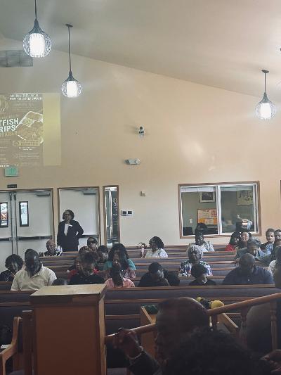 Congregation in the sanctuary